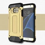 Wholesale Samsung Galaxy S7 Edge Ballistic Armor Case (Champagne Gold)
